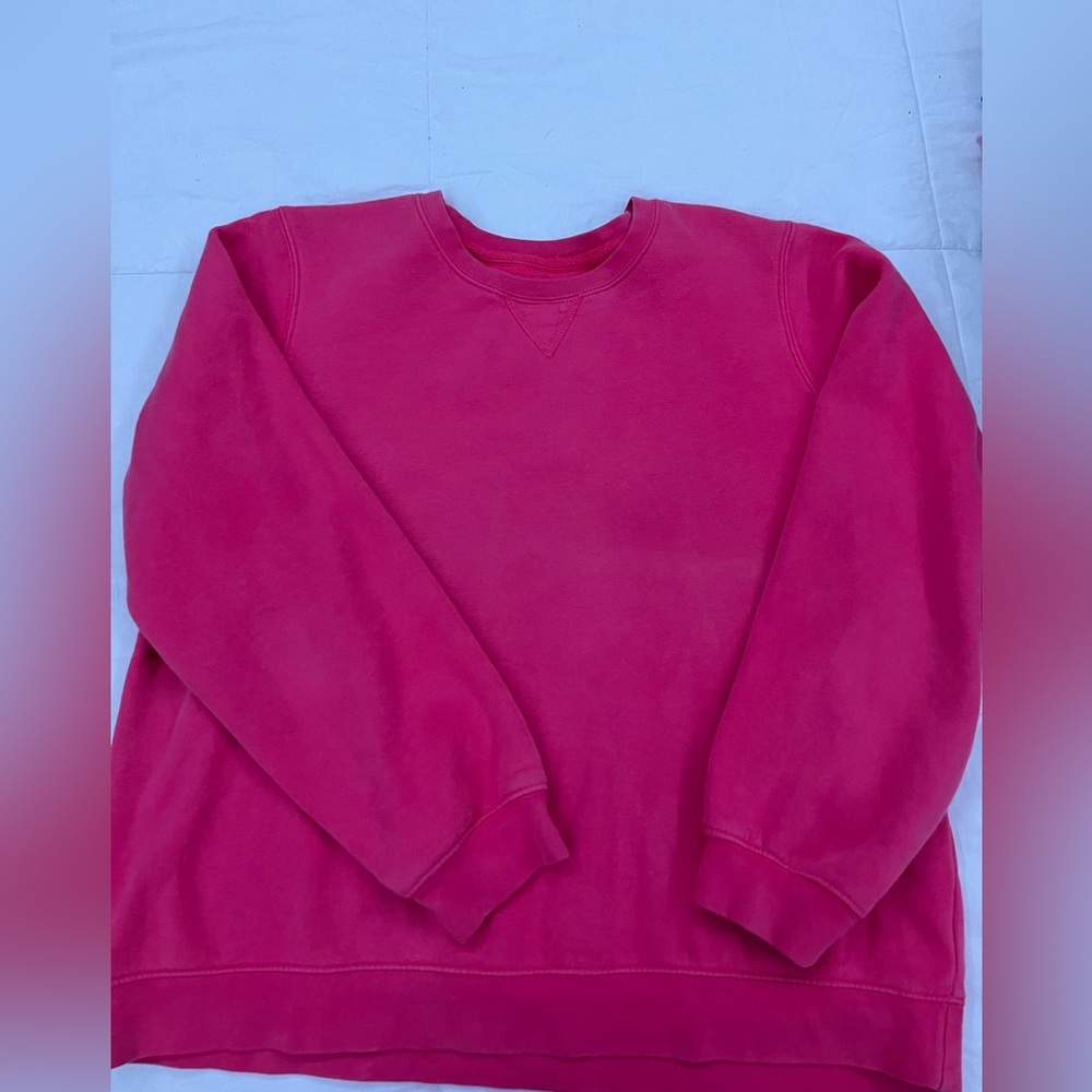 pink crew neck